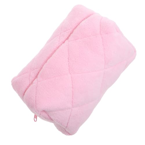 Warmhm Große Kosmetiktasche aus Plüsch mit Trendigem Karomuster Weicher Make up Organizer mit Großzügigem Fassungsvermögen Vielseitige Schminktasche für Mädchen und Reisen in Modischem von Warmhm