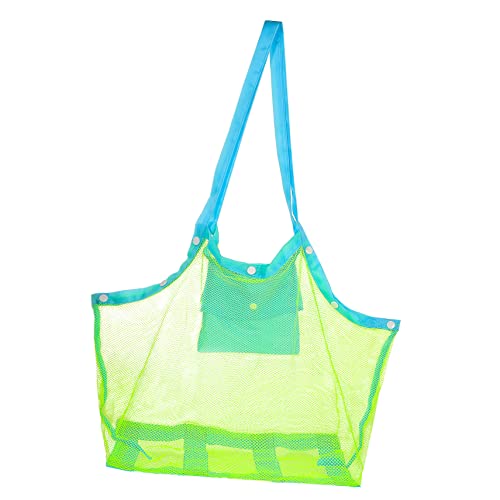 Warmhm Große Netz Strandtasche für Familie Atmungsaktive Aufbewahrungstasche für Strand Camping und Outdoor Aktivitäten Leicht und Reißfest für Handtücher von Warmhm