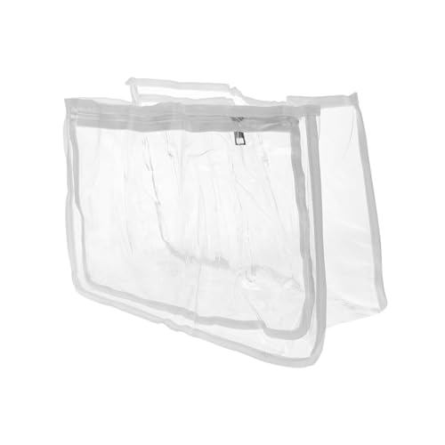 Warmhm Große PVC Strandtasche mit Verstärkten Fächern Transparenter Leichter Make Up Organizer Geräumige Aufbewahrungstasche für Badebekleidung Handtücher und Outdoor Zubehör von Warmhm
