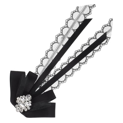 Warmhm Große Spitzen Brosche mit Schleifen Knoten Anstecknadel für Damen Vielseitiges Hemd und Anzug Accessoire Geeignet für Festliche und Formelle Anlässe von Warmhm