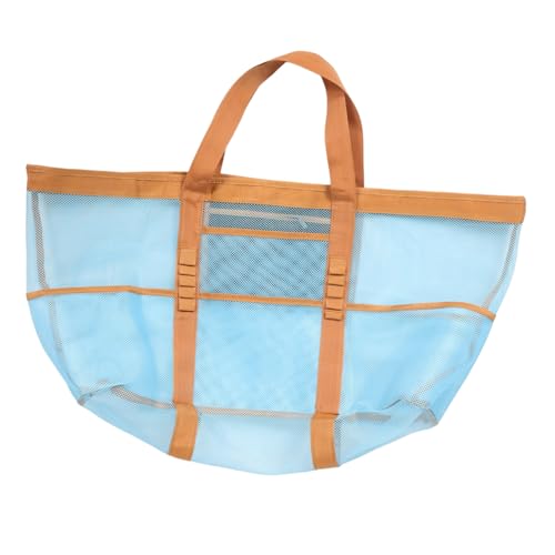 Warmhm Große Wasserdichte Mesh Strandtasche mit Reißverschlusstasche Sanddichtes Leichtes Tragbares Handtaschen-design für Schwimmbekleidung für Familienurlaub Pool und Outdoor-einsätze von Warmhm