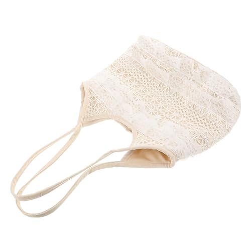 Warmhm Große Woven Beach Bag Damen Schultertasche aus Lässigem Spitzen mesh Geräumige Faltbare Tote Bag für Strand Shopping und Alltag Modische Underarm Tasche mit Großem von Warmhm