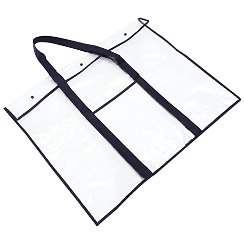 Warmhm Transparente Dokumentenaufbewahrungstasche Große PVC Organizer für Kunstwerke Faltbare Tasche für Poster und Malutensilien Tragbar für Künstlerbedarf Platzsparend von Warmhm