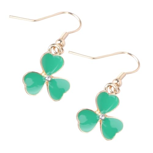 Warmhm Grüne Damen Ohrstecker Shamrock Kleeblatt Ohrringe Langlebiger Legierung Elegant für Alltag und Party Geeignet Hochwertiger Schmuck mit Guter Farbbeständigkeit von Warmhm