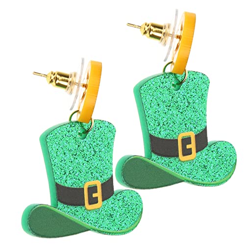 Warmhm Grüne Kleeblatt Ohrringe Damen Patrick Schmuck Leichte Ohrhänger für Mädchen Festival Ohrschmuck Vielseitig Tragbar für Party Alltag Valentinstag von Warmhm