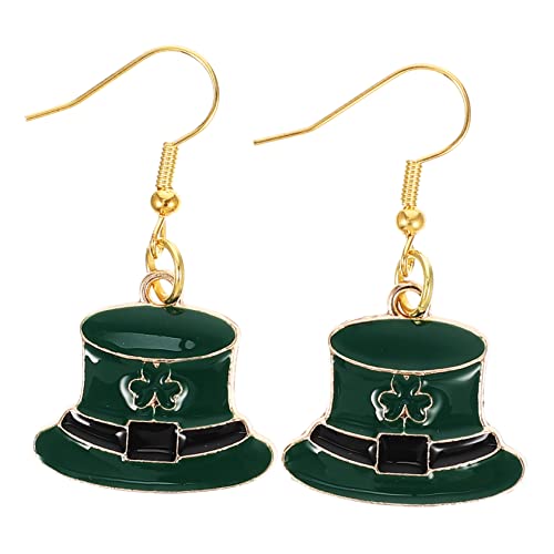 Warmhm Grüne Shamrock Ohrhänger Kleeblatt Dangle Ohrringe Irisches Festival Schmuck Metalllegierung Langlebig Party Cosplay Accessoire Patricks Day von Warmhm