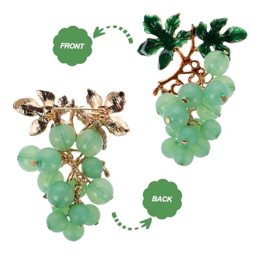Warmhm Grüne Trauben Brosche Für Damen Strass Anstecknadel Aus Metall Kreative Emaille Anstecknadel Für Pullover Schal Mütze Und Rucksack Weihnachtsaccessoire Modischer Cardigan Clip von Warmhm