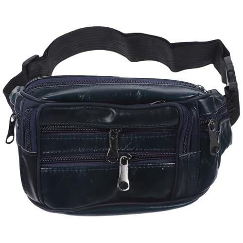 Warmhm Gürteltasche Aus Kunstleder Für Herren Brusttasche Hüfttasche Tragbar Outdoor Reisen Sport Mit Reißverschluss Und Verstellbarem Gürtel von Warmhm