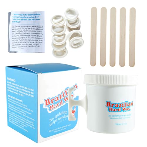 Warmhm Haarentfernungsset Mit Festem Hartwachs Praktisches Wachsgerät Für Männer Und Frauen Für Empfindliche Bereiche Inklusive Flasche Und Wachs Einfache Anwendung Für von Warmhm