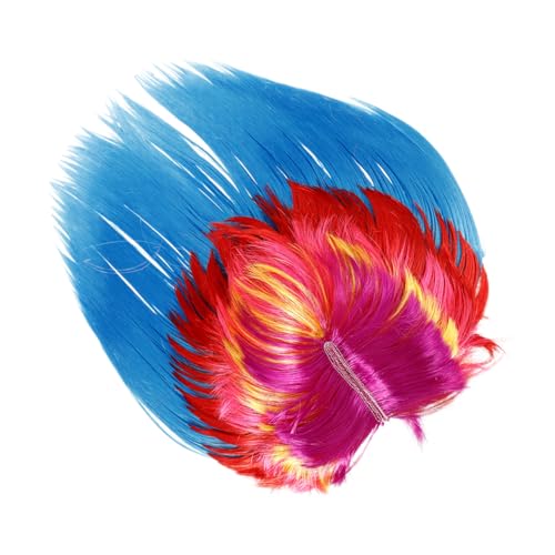 Warmhm Hahnenkamm Perücke Cosplay Perücke perücken Kunsthaar Zufällige Farbe von Warmhm