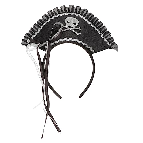 Warmhm Halloween Piraten Haarreif Flexibel für Damen und Langlebiges Halloween Party Haarband Robustes Piraten Cosplay Accessoire für Karneval und Kostümparty von Warmhm