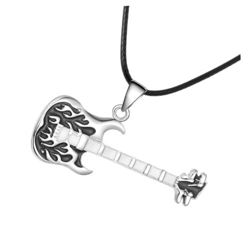Warmhm Halskette mit Kleinem Geigenanhänger Modisches Accessoire für Männer Stylische Clavicle Chain Cooles Schmuckstück für Musikliebhaber und Partys von Warmhm