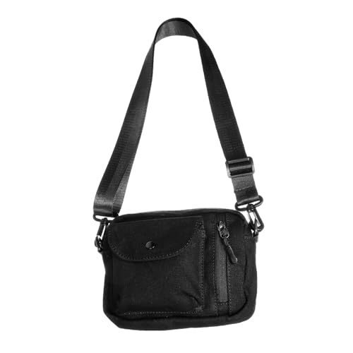 Warmhm Herren Canvas Messenger Bag mit Verstärktem Schultergurt Praktische Umhängetasche für Schule Reise Freizeit Vielseitige Canvas Tasche für Täglichen Gebrauch von Warmhm