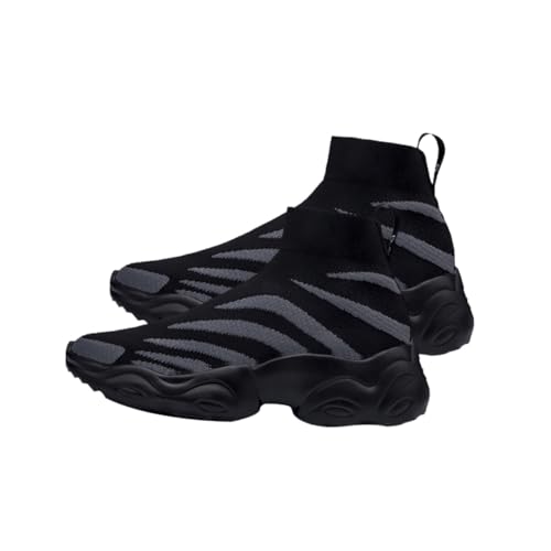 Warmhm Herren High top Sneaker Atmungsaktive Sportschuhe Leichtgewichtige rutschfeste Laufschuhe mit Stoßdämpfender Sohle Strapazierfähiges Textilmaterial für Herbst und Winter von Warmhm