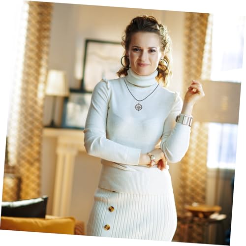 Warmhm Herren Kompass Halskette aus Hochwertiger Legierung Modische Runde Form Verstellbare Leichter Anhänger Langlebiges Schmuckstück für Alltag und Besondere Anlässe von Warmhm