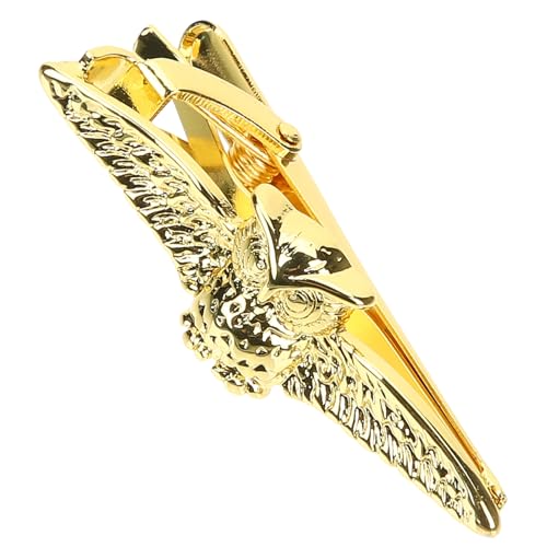 Warmhm Goldene Krawattenklammer Für Herren Eulenmotiv Edelstahl Für Business Anzüge Und Hochzeiten Einfach Anzubringen Krawattennadel Für Formelle Anlässe von Warmhm