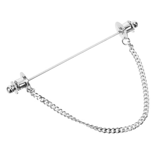 Warmhm Herren Krawattennadel mit Kette Kragenpin Brosche für Hemden Hochzeiten Metallmaterial Klassisches Design Vielseitig Einsetzbar Sicher und Nützlich von Warmhm
