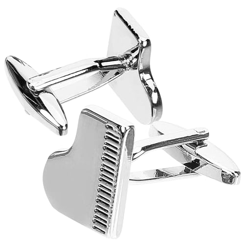 Warmhm Herren Manschettenknöpfe Piano Design Stilvolle Kreative Business Cufflinks Modische Kleidung Verschlussknöpfe für Formelle Hemden Vielseitig Geeignet für Männer Weiß von Warmhm