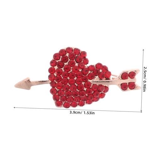 Warmhm Herzförmige Brosche Anstecknadel Unisex Elegantes Design Verarbeitung Leicht Tragbar Für Kleidung Rucksäcke Valentinstagsgeschenk von Warmhm