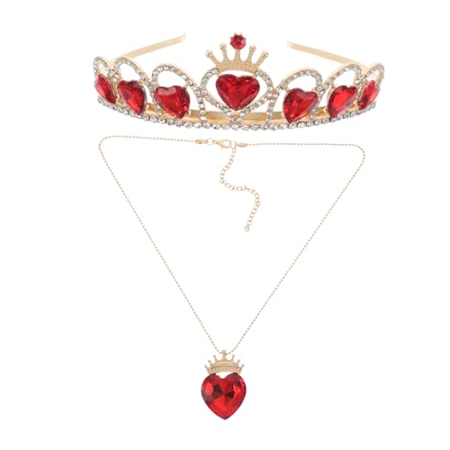 Warmhm Herzförmige mit Strasssteinen Leichtes Diadem Set für Hochzeit Geburtstag Romantisches Schmuck Accessoire für Damen Elegantes Design Komfortabel und Glänzend von Warmhm