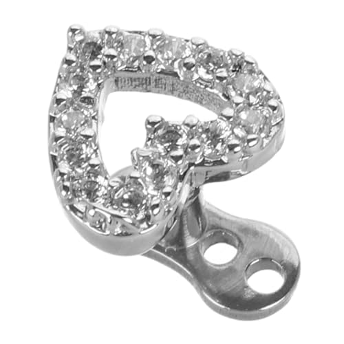 Warmhm Herzförmiger Titanium Dermal Anchor Piercing Schmuck Edelstahl Hautfreundlich Damen Mädchen Körperschmuck von Warmhm