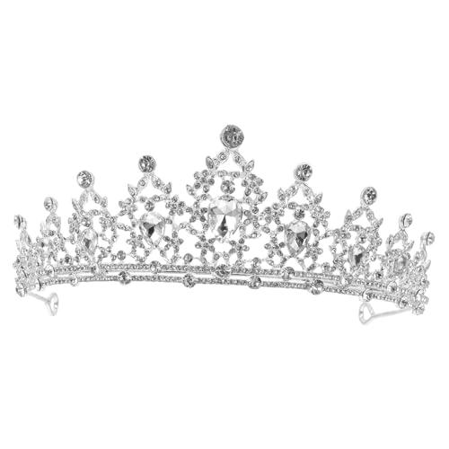 Warmhm Hochzeit Tiara mit Strass Krone für Bräute Damen und Mädchen für Hochzeiten Geburtstagsfeiern und Partys Leicht und Komfortabel Verarbeitung von Warmhm