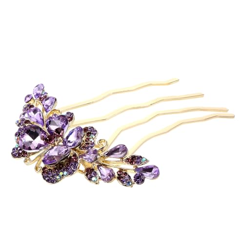 Warmhm Hochzeits Haarkamm mit Strasssteinen Stilvolles Vierzahniges Design für Frauen Vielseitiges Haaraccessoire für Alltag und Besondere Anlässe Modisches und Haaraccessoire von Warmhm