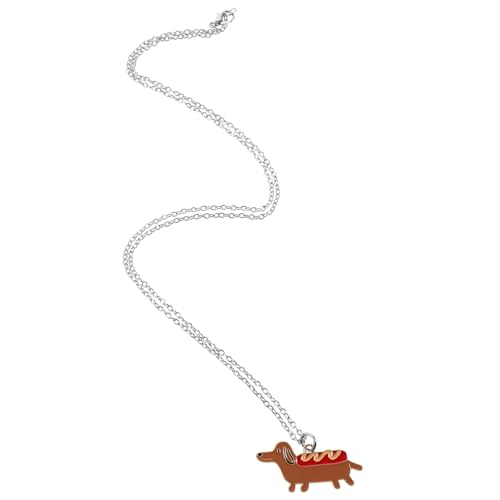 Warmhm Hundeanhänger Halskette Legierung Kreatives Schmuckstück mit Niedlichem Hundedesign für Damen und Herren für Täglichen Gebrauch Stilvolle Dekoration für Zuhause oder Auto von Warmhm