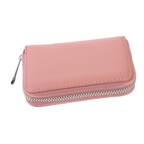 Warmhm Kartenhalter Damen mit Reißverschluss Kleines Kompaktes Kreditkartenetui Rosa für Geld Ausweise und Praktischer Organizer für Unterwegs Alltag von Warmhm
