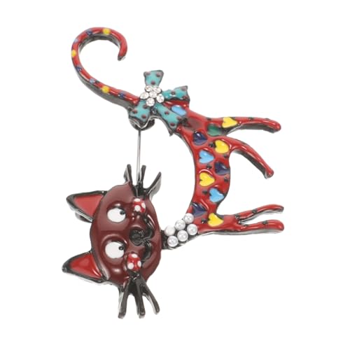 Warmhm Katzenbrosche Damen Anstecknadel Tierdesign für Kleidung Schal und Hosen Kreative Brosche mit Sicherheitsnadel Niedliche Katzenbrosche für Frauen und Teenager von Warmhm