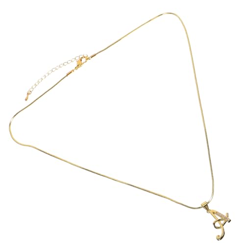 Warmhm Kette mit Buchstaben A Halskette mit Zirkonia Anhänger für Frauen für Partys und Alltag Kupfer Gefertigt Leicht und Hautfreundlich von Warmhm