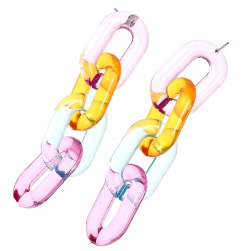 Warmhm Kettenohrringe Papierclip Design Trendige Statement Drop Ohrringe für Frauen für Partys Feiertage und Alltag Perfektes für Besondere Anlässe von Warmhm