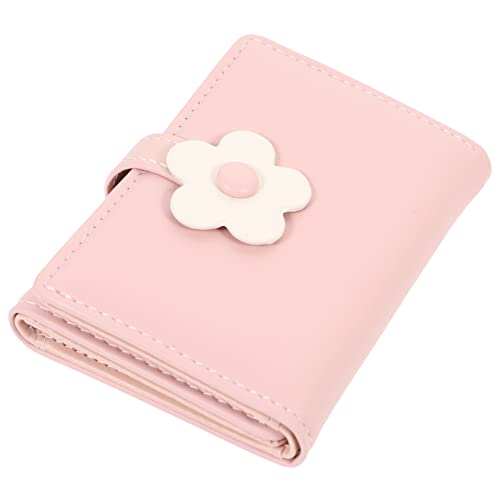 Warmhm Kleine Blumen Geldbörse für Damen Fold PU Kartenhalter Münzbeutel Stilvoller Praktischer Damen Geldbeutel mit Großer Kapazität und Mehreren Fächern von Warmhm