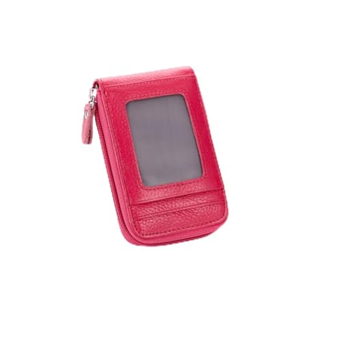 Warmhm Kompaktes Kartenetui mit Reißverschluss Sicherer Organizer für Kreditkarten und Münzen Unisex Portemonnaie in Rot für Reisen und Alltag Langlebig und Praktisch von Warmhm