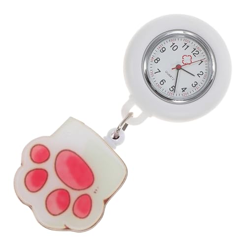 Warmhm Kräuterschwestern Taschenuhr Mit Quarzwerk Weiß Einziehbare Medizinische Uhr Für Krankenschwestern Und Ärzte Uhr Für Studenten von Warmhm