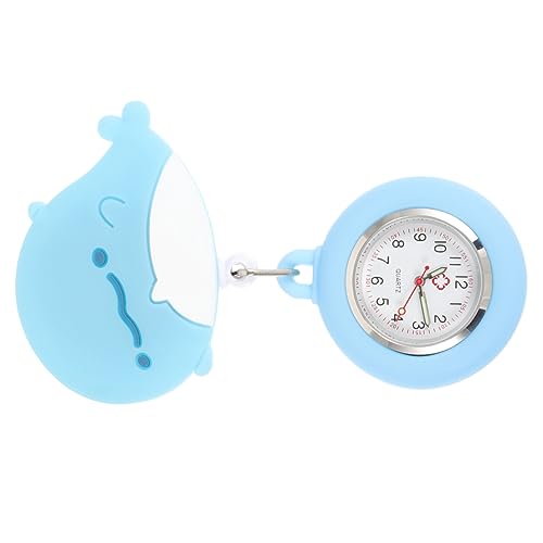 Warmhm Krankenschwester Taschenuhr mit Clip Nachtleuchtende Fob Uhr für Damen Cartoon Wal Design Praktische Ansteckuhr für Pflegekräfte Robuste und Langlebige Uhr für Täglichen Gebrauch von Warmhm