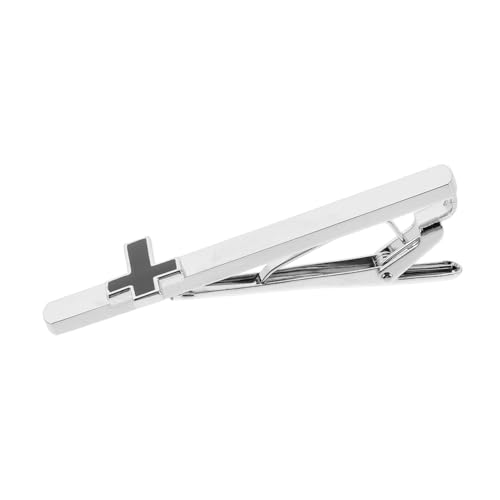 Warmhm Krawattenklammer aus Kupfer mit Schwarzem Kreuzmotiv Leichter und Robuster Herren Tie Clip für Business Hochzeit und Formelle Anlässe von Warmhm