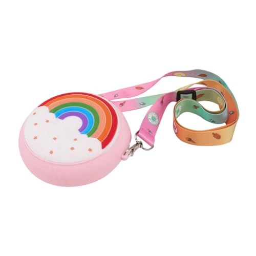 Warmhm Kreative Mädchen Umhängetasche Cartoon Mini Geldbörse für Verstellbarer Schultergurt Praktisch für Partys und Alltag Regenbogen Zufällige Zufällige Farbe von Warmhm