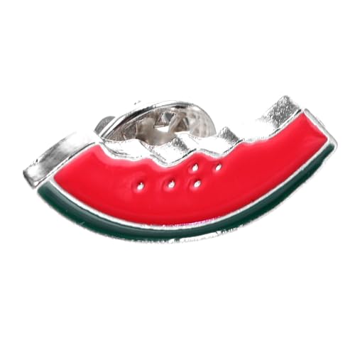 Warmhm Kreative Wassermelonen Brosche aus Legierung mit Filigraner Gravur Eleganter Anstecknadel für Schals und Kleidung Süßer Cartoon Style Einfach zu Tragen für Damen und Sommeroutfits von Warmhm