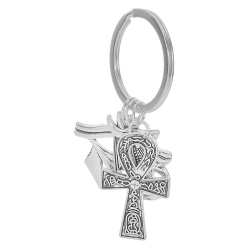 Warmhm Kreativer Ägyptischer Schlüsselanhänger Anubis Symbol für Auto Tasche und Büro Einzigartige Religiöse Anhänger mit Bösem Blick als oder Dekoration von Warmhm