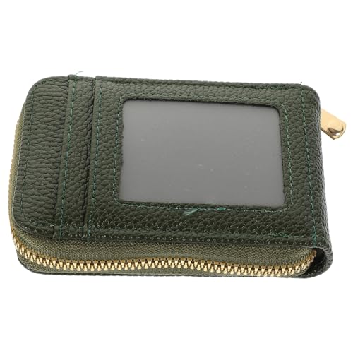 Warmhm Kreditkartenhalter Tragbares Kartenetui RFID Schutz Kartenorganizer mit Reißverschluss PU Aluminium Kompakt für Reisen für Lehrer Büroangestellte von Warmhm