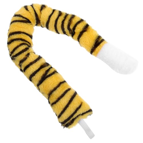 Warmhm Kuscheliger Tiger Leichtem Stoff Weicher Kunstpelz für Fasching Halloween Karneval und Cosplay Party Niedliches Tierkostüm Zubehör für Erwachsene von Warmhm