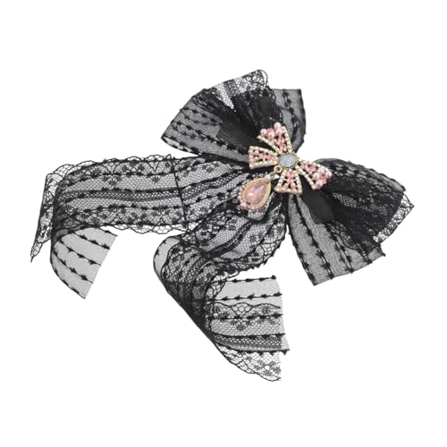 Warmhm Lässige Spitzen schleifenbrosche Damen Anstecknadel Eleganter Spitzenbogen Vielseitiges Kleidungsaccessoire für Bluse Mantel Party von Warmhm