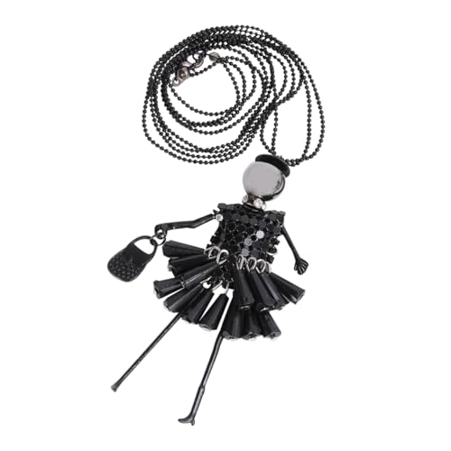 Warmhm Lange Cartoon Halskette mit Anhänger für Frauen Lustige Puppen Halskette Schwarz Leicht und Langlebig für Partys und Festivals Warmhm Lange Cartoon Halskette mit Anhänger für Frauen Lustige Puppen Halskette Schwarz Leicht und Langlebig für Partys und Festivals von Warmhm