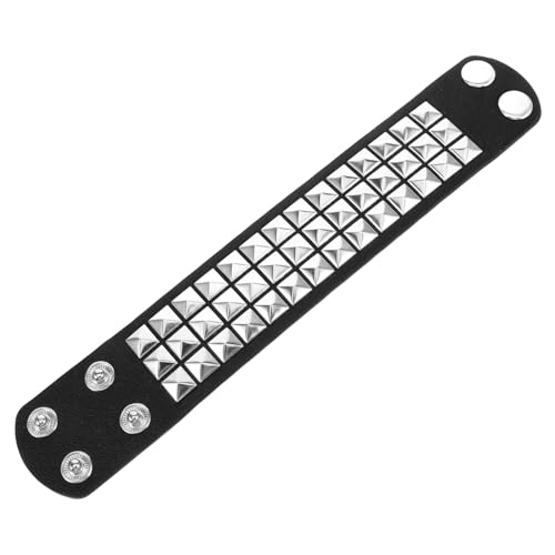 Warmhm Lederarmband für Herren Punk Vintage Design mit Nieten Verstellbares PU Armband für Verschiedene Anlässe Robuster und Bequemer Schmuck für Männer Warmhm Lederarmband für Herren Punk Vintage Design mit Nieten Verstellbares PU Armband für Verschiedene Anlässe Robuster und Bequemer Schmuck für Männer von Warmhm