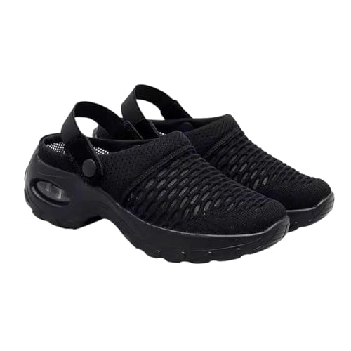 Warmhm Leichte Atmungsaktive Damen Half Slippers mit Dünner Sohle Rutschfest und Elastisch Bequeme Sommersandalen für Freizeit und Reisen Modisch Schlicht in Schwarz Warmhm Leichte Atmungsaktive Damen Half Slippers mit Dünner Sohle Rutschfest und Elastisch Bequeme Sommersandalen für Freizeit und Reisen Modisch Schlicht in Schwarz von Warmhm