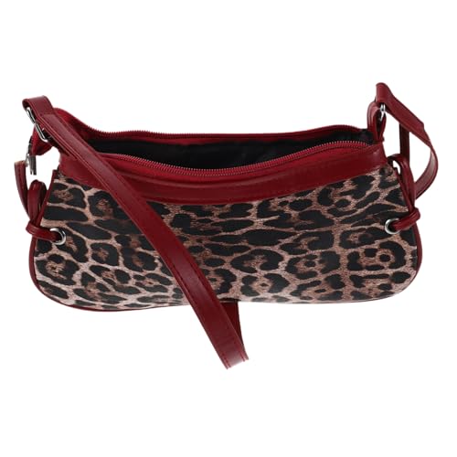 Warmhm Leopard Print Schultertasche Damen Modische Unterarmtasche aus Leichtem Trendige Crescent Bag für Freizeit Büro und Partys Vielseitige Handtasche mit Einzigartigem Design von Warmhm