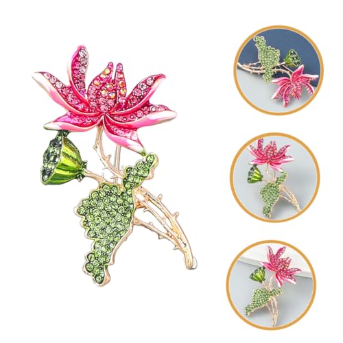Warmhm Lotusbrosche Damen Anstecknadel Brooch mit Strass Lotusblatt Design Langlebig Farbbeständig Vielseitig für Kleidung Schals Taschen Hochzeit Alltag Elegantes Damenaccessoire Warmhm Lotusbrosche Damen Anstecknadel Brooch mit Strass Lotusblatt Design Langlebig Farbbeständig Vielseitig für Kleidung Schals Taschen Hochzeit Alltag Elegantes Damenaccessoire von Warmhm