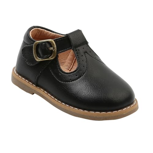 Warmhm Mädchen Prewalker Schuhe Warm Gefüttert Weiche Lauflernschuhe Frühling Herbst Schwarz Flexible Sohle Bequeme Schuhe von Warmhm