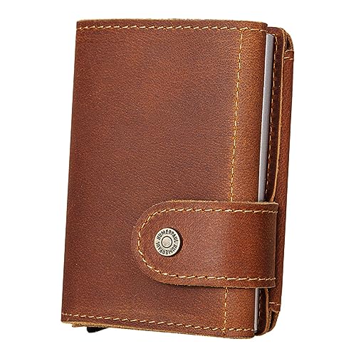 Warmhm Männer Vintage RFID Geldbörse Multifunktionale Brieftasche mit Kartenhalter und Münzfach Robuste Langlebige Portemonnaie für Herren als für Väter von Warmhm